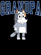 Grandpa Dog Character Varsity Shirt