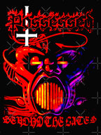 Face Red And Purple Typography Thrash Metal Shirt
