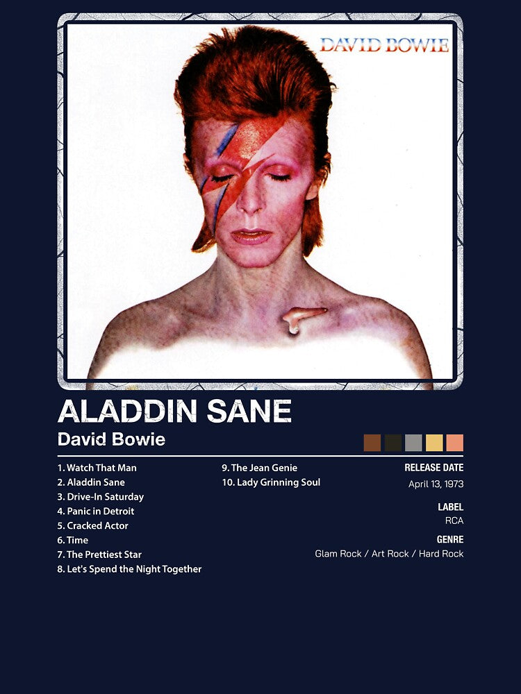 David Bowie Aladdin Sane Album Cover Shirt