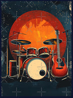 Drum Kit And Guitar Shirt