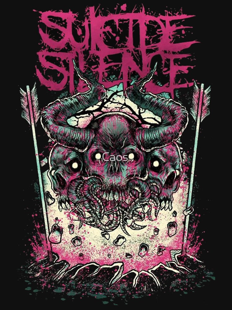 Suicide Silence Skull Pink Shirt