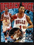 Derrick Rose MVP Chicago Basketball Signature Vintage Retro 80s 90s Shirt