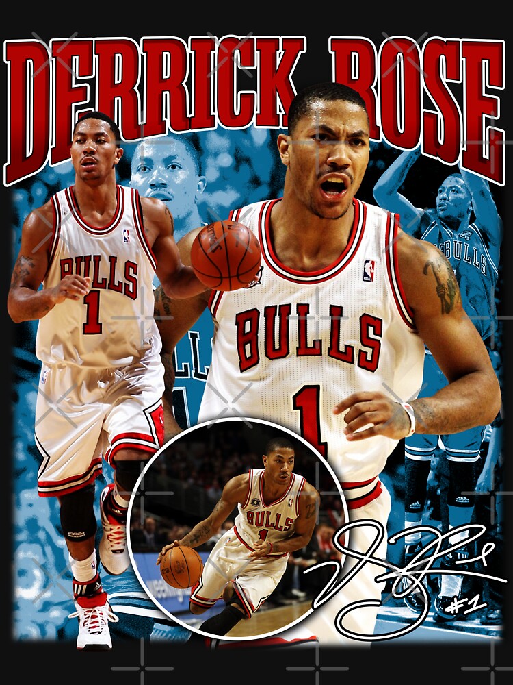 Derrick Rose MVP Chicago Basketball Signature Vintage Retro 80s 90s Shirt