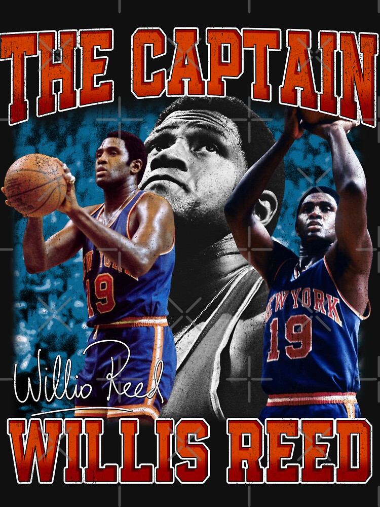 Willis Reed The Captain Basketball Legend Signature Vintage Retro 80s Shirt