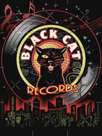 Black Cat Records Haunted Jazz & Soul Label Art Shirt