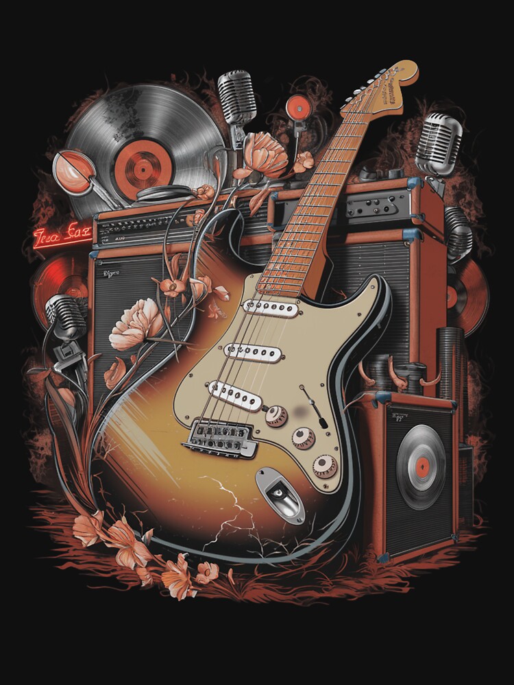 Electric Guitar Art Shirt