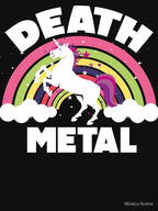 Cute Unicorn Death Metal Rainbow Funny Shirt