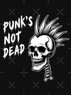 Punk Not Dead Skull Rock Loves Funny Cool Skeleton Music Shirt