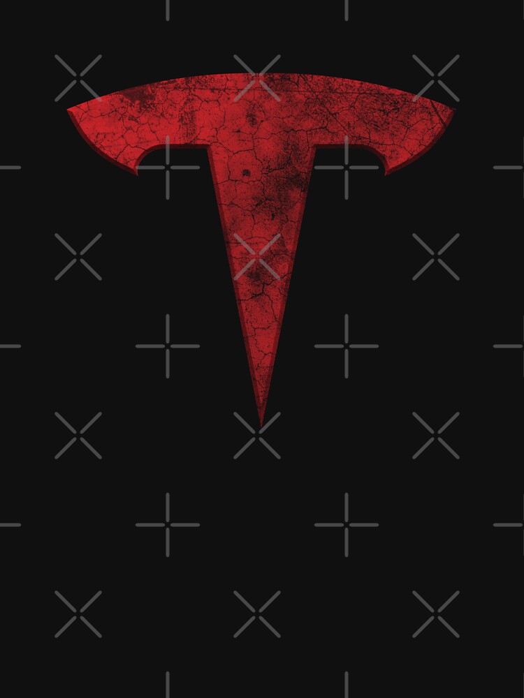 Tesla Minimalist Logo Distressed Grunge Electric Vehicle Shirt