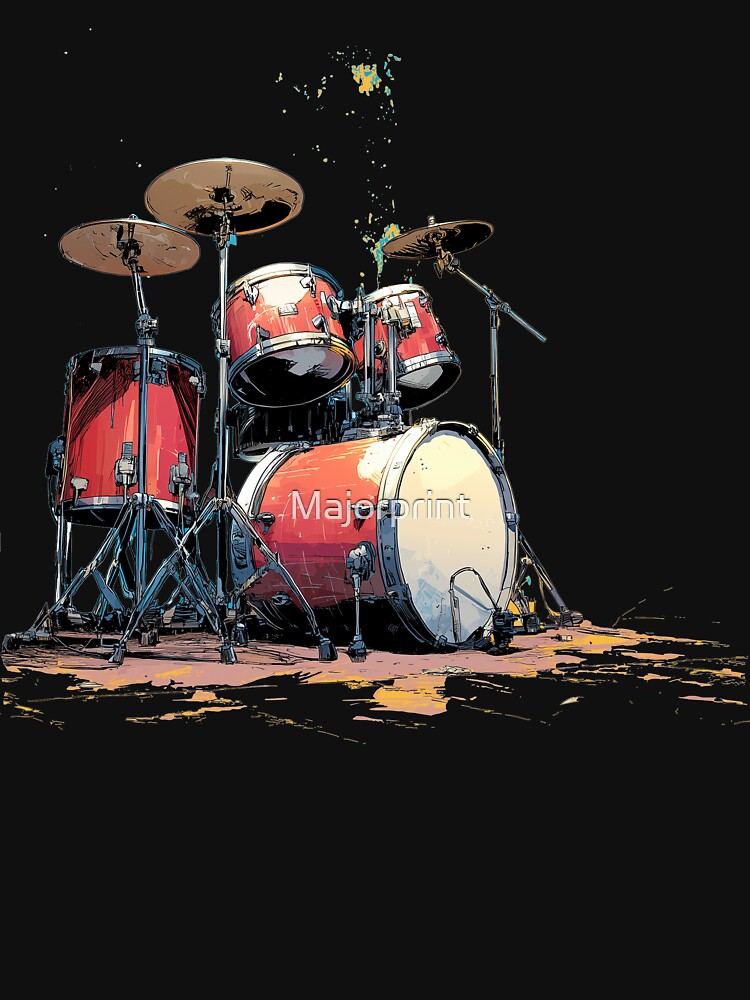 Drum Set In Pop Art Look Shirt