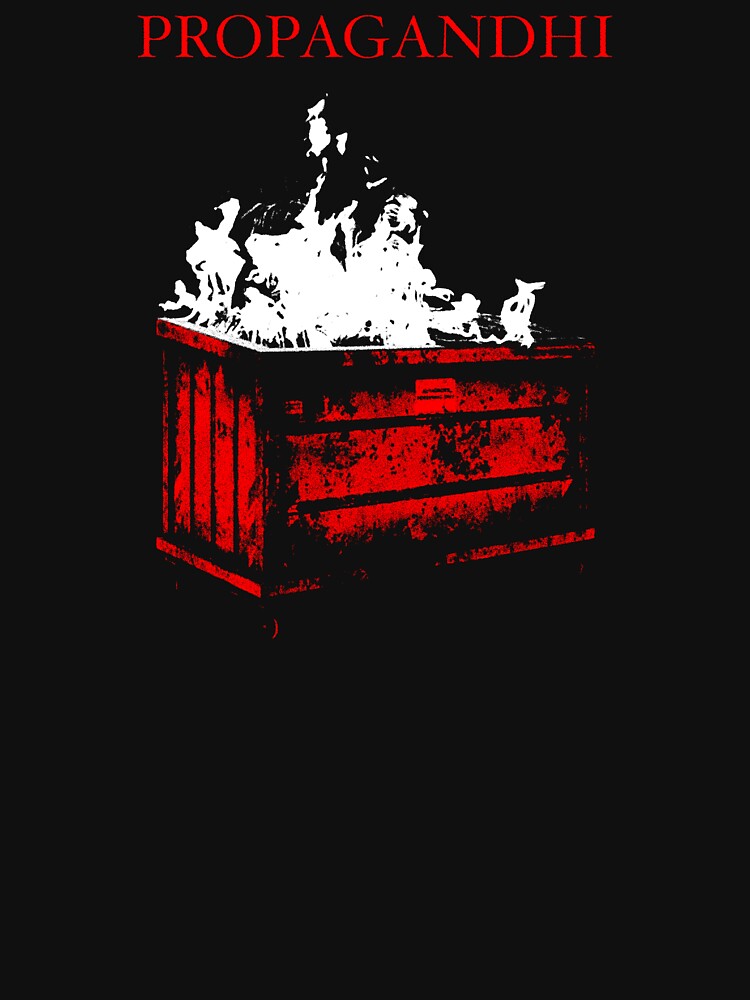 Red Silhouette Style Hardcore Punk Band Shirt