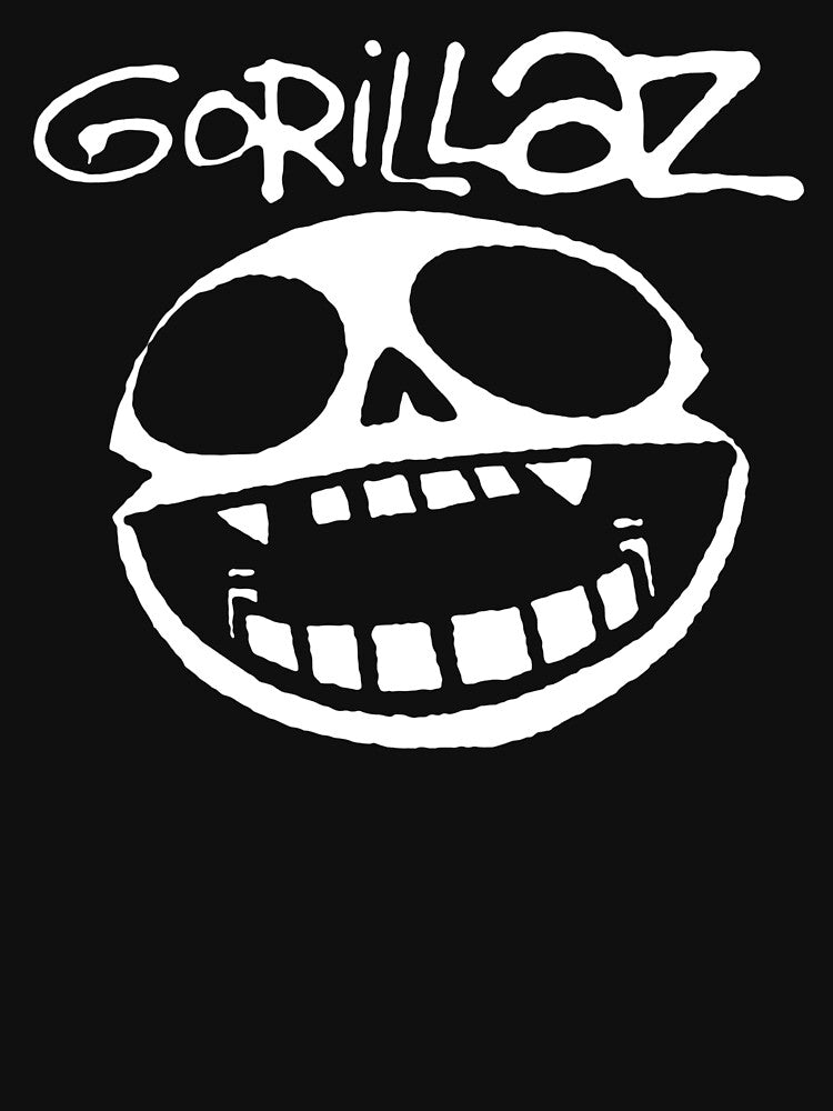 Virtual Cartoon Rock Band Zombie Skull Camo Cap Graphic Shirt