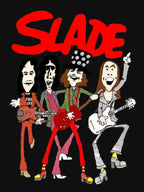 Slade Glam Rock Cartoon Band Design Shirt