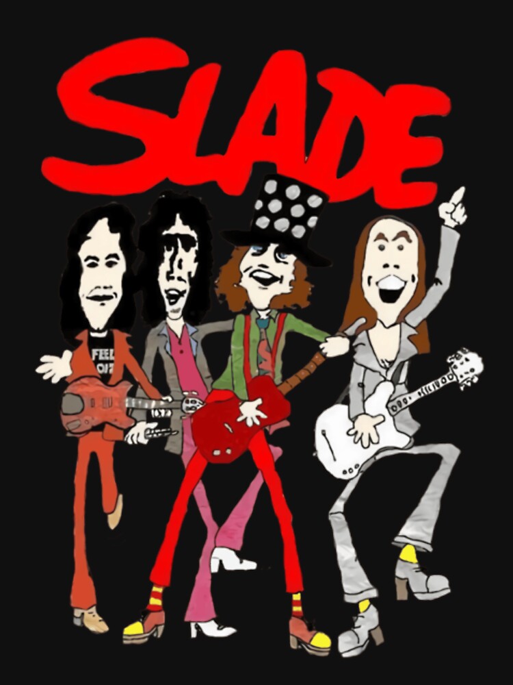Slade Glam Rock Cartoon Band Design Shirt