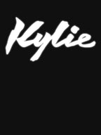 Disco-era Kylie Signature White Glow On Black Shirt