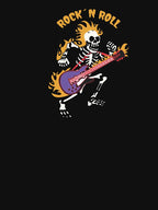 Guitar Player Skull Rock And Roll Illustration Shirt