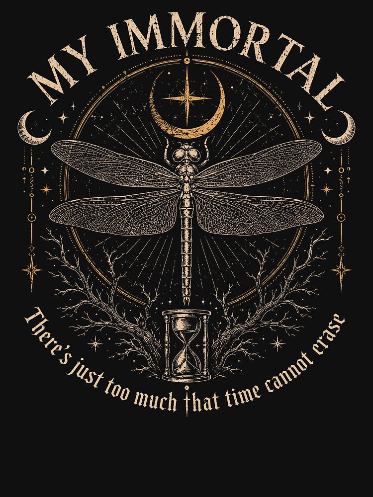 My Immortal Dragonfly Gothic Dragonfly Witchy Nature Shirt