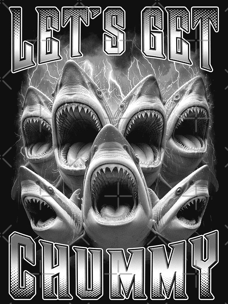 Bootleg Shark Lover Let's Get Chummy Funny Vintage Sharks Shirt