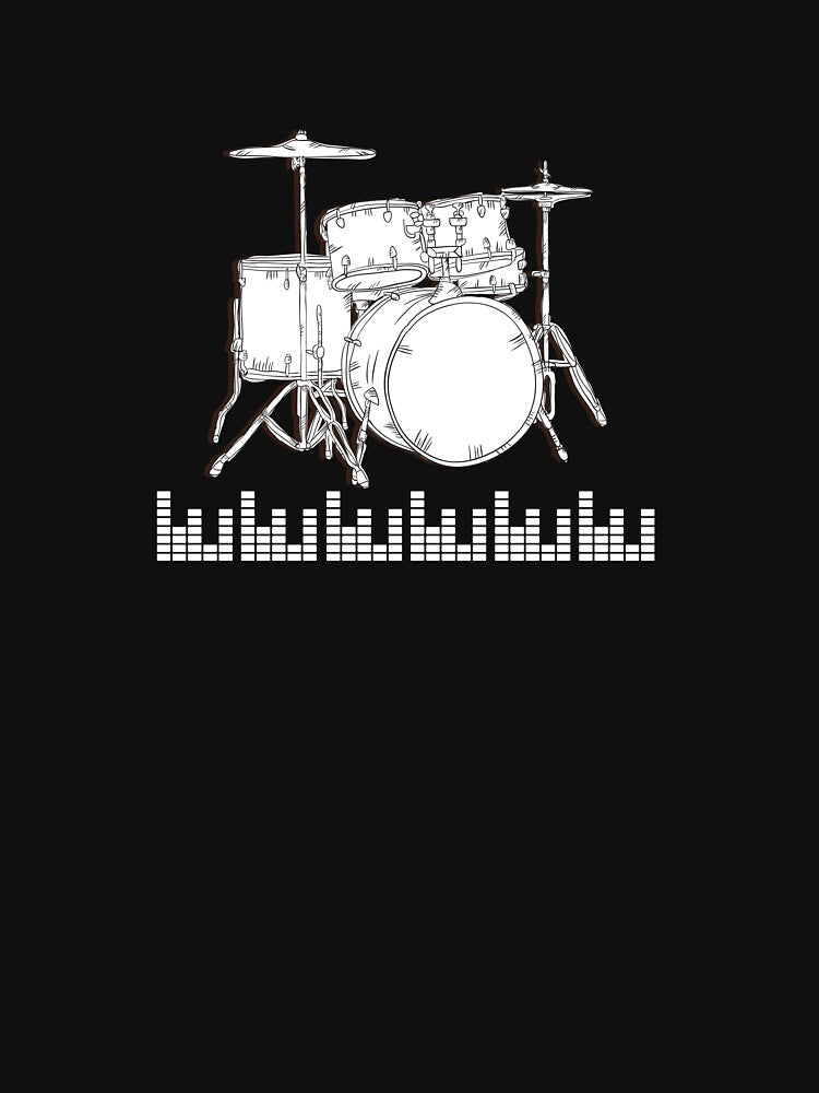 Drums With Music Wave Drummer Drumming Drum Kit Shirt