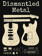 Dismantled Metal Guitar Blueprint Vintage Design Shirt