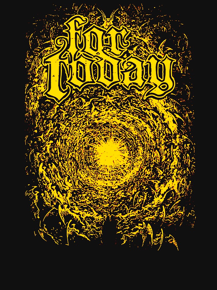 Yellow Typography Metalcore Music Group Shirt