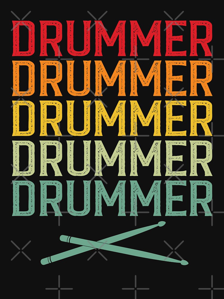 Drummer Drumsticks Vintage Style Drum Player Shirt