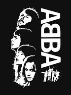 ABBA Monochrome Vertical Band Portrait Design Shirt