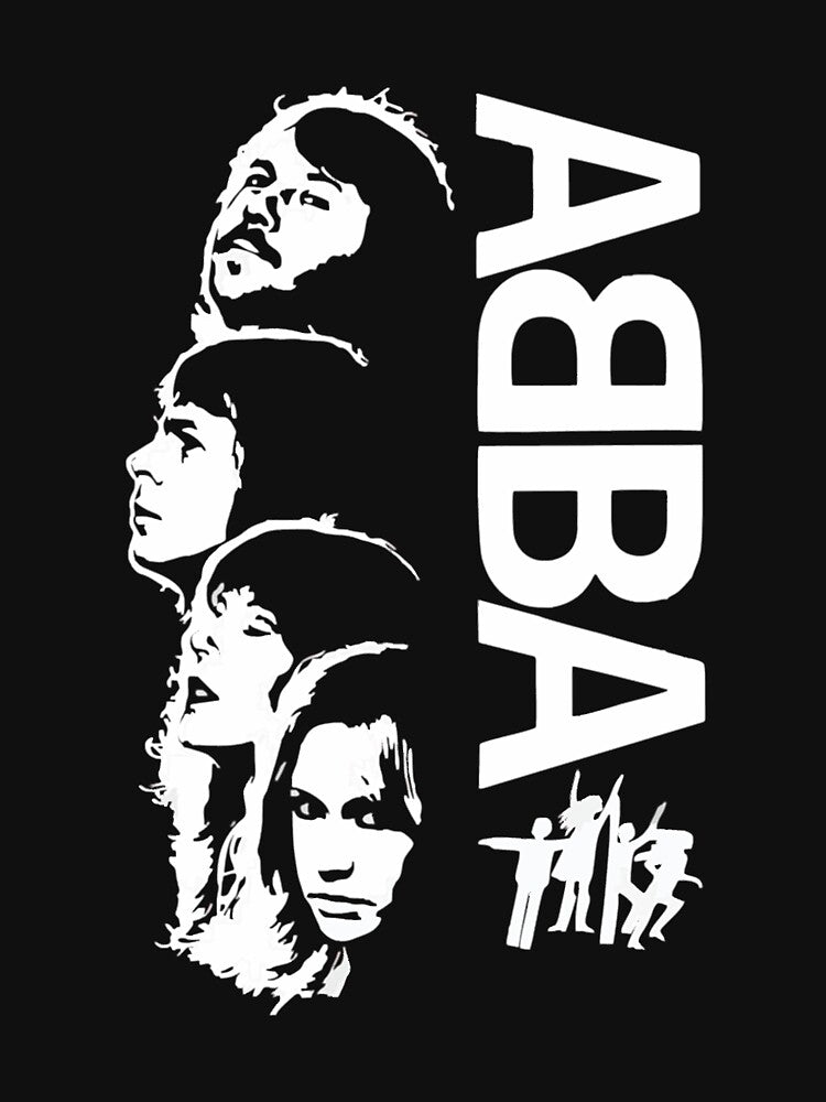 ABBA Monochrome Vertical Band Portrait Design Shirt