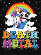 Funny Death Metal Animals Cute Unicorn Rainbow Shirt