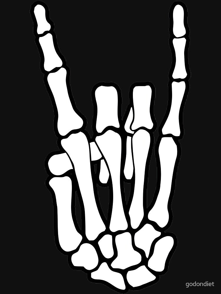 Heavy Metal To The Bone Rock Music Skull Design Shirt