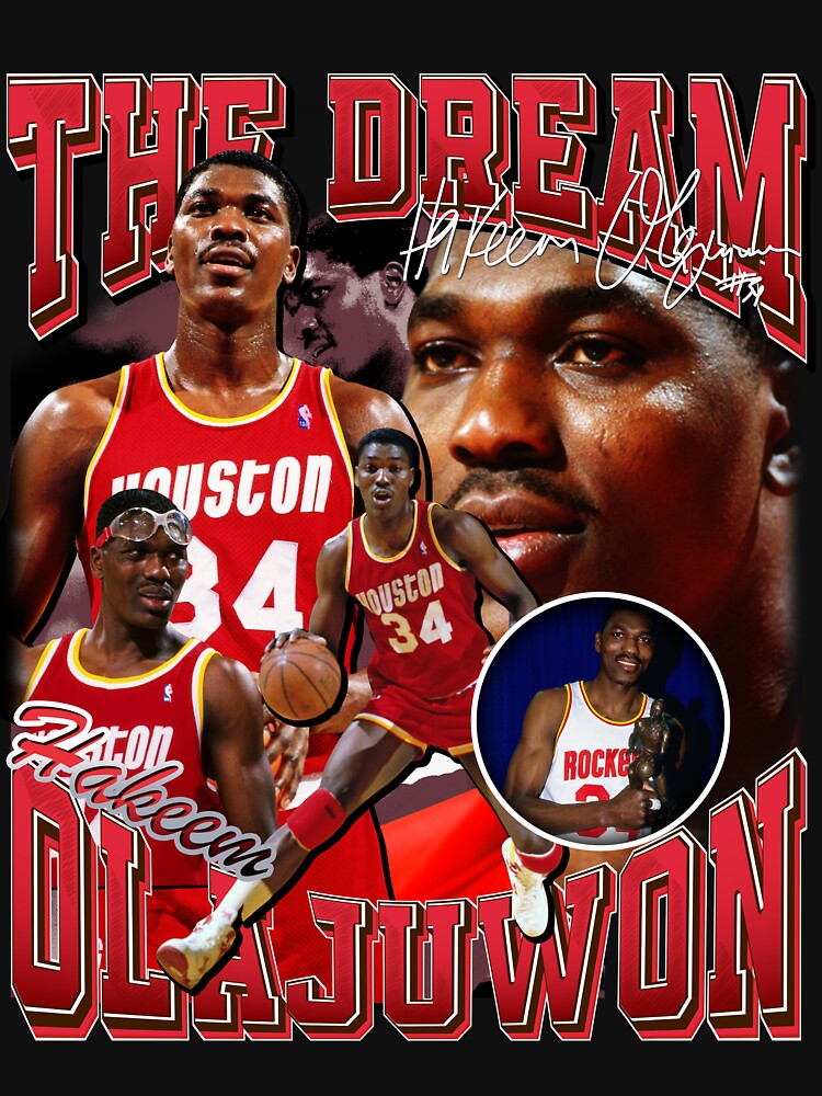 Hakeem Olajuwon The Dream Vintage Basketball Legend Signature Retro Shirt
