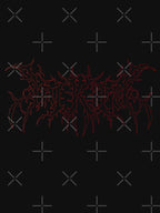 BY KIRA Death Metal Typography Red Outline Shirt