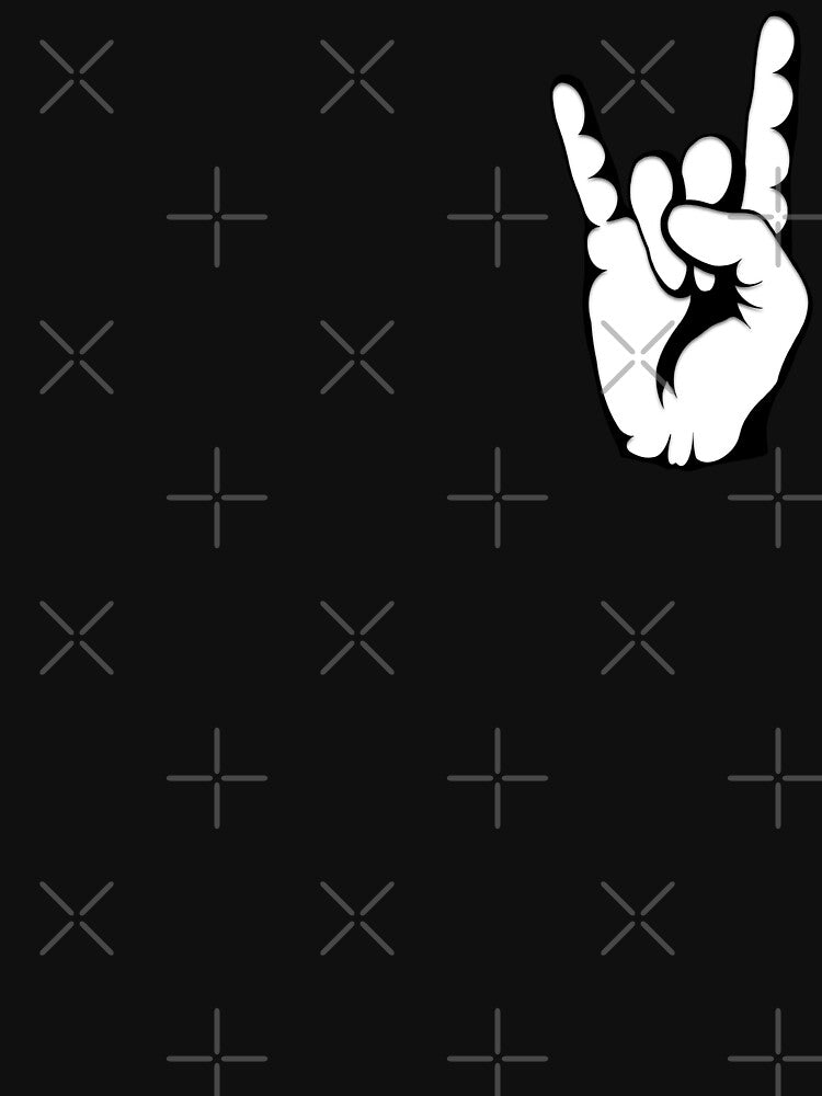 Raise Your Horns - White And Black Shirt