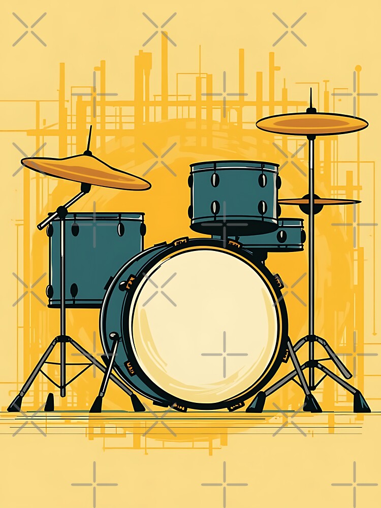 Drum Rhythms Yellow And Black Percussion Vibes Shirt