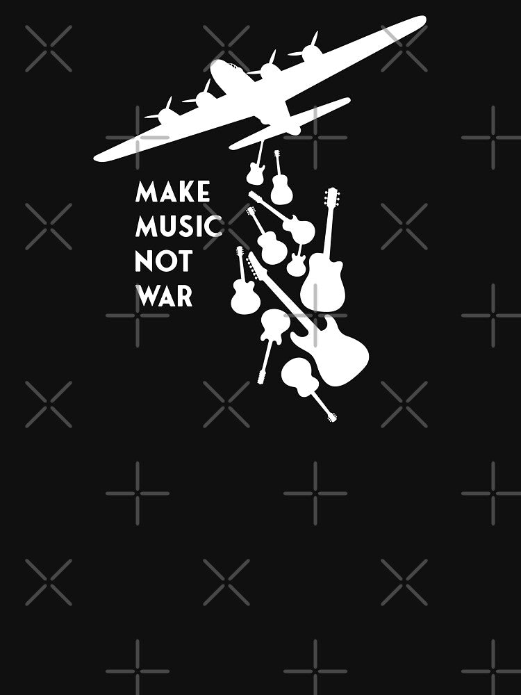 Banksy Make Music Not War White Shirt