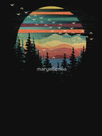Geometric Nature Sunset Vibes Shirt