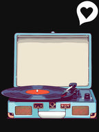 Blue-Vinyl-Record-Player Shirt