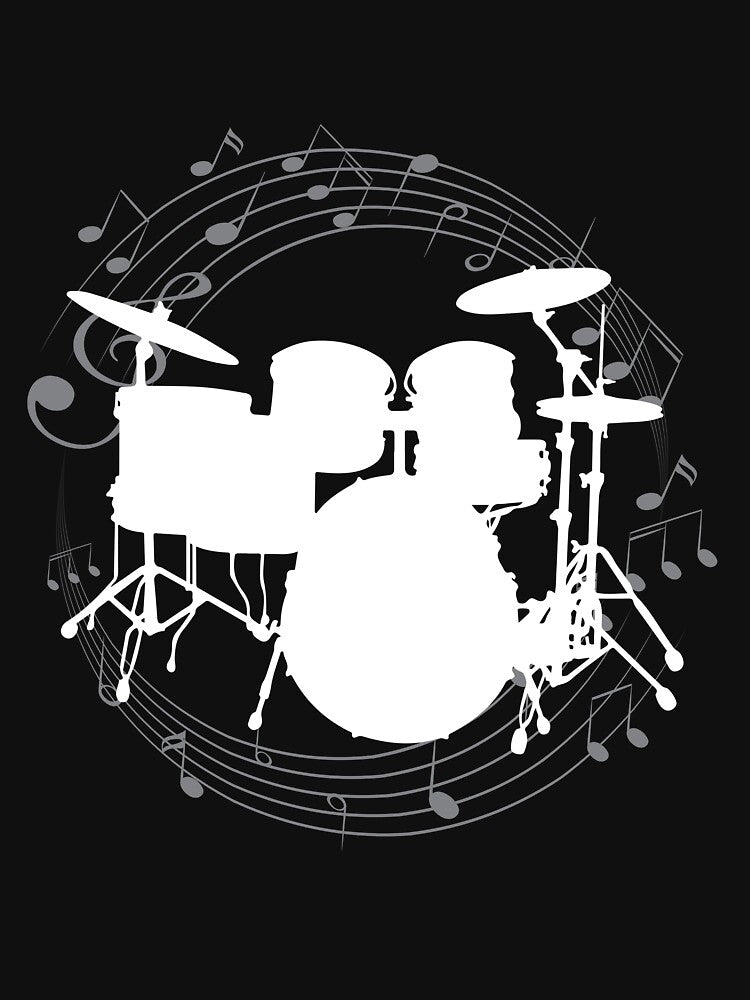 Drummer Music Retro Drum Kit Rock Drumming Shirt