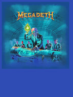 Rust In Peace Spraypaint Blue Shirt