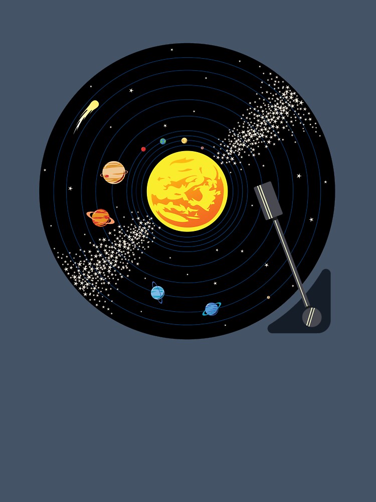 Solar System Vinyl Record Shirt