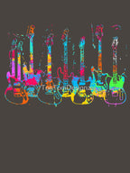 Electric Guitars For Guitarists Rockers Bands And Guitar Lovers Shirt
