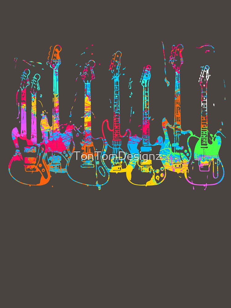 Electric Guitars For Guitarists Rockers Bands And Guitar Lovers Shirt