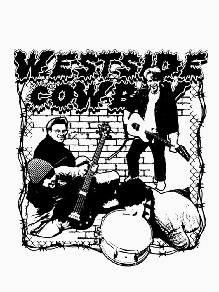 Folk Punk Band With Silhouette Style Shirt