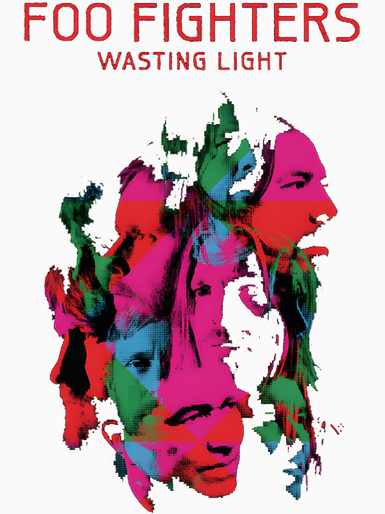 Wasting Light Inspired Rock Music Album Design With Grunge Aesthetic Shirt