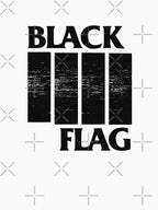 Black Flag Logo With Grunge Texture Shirt