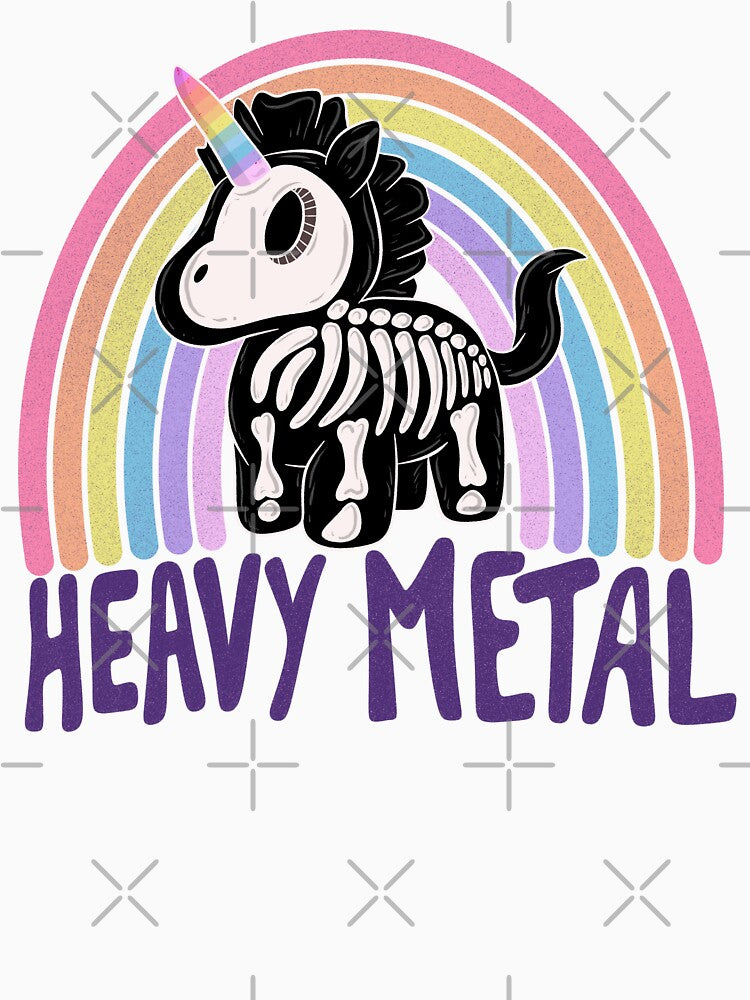 Heavy Metal Unicorn Skeleton Shirt