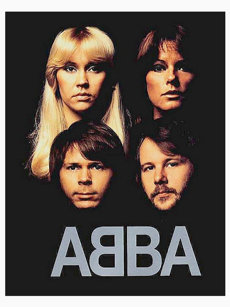ABBA Retro Pop Band Portrait Graphic Shirt