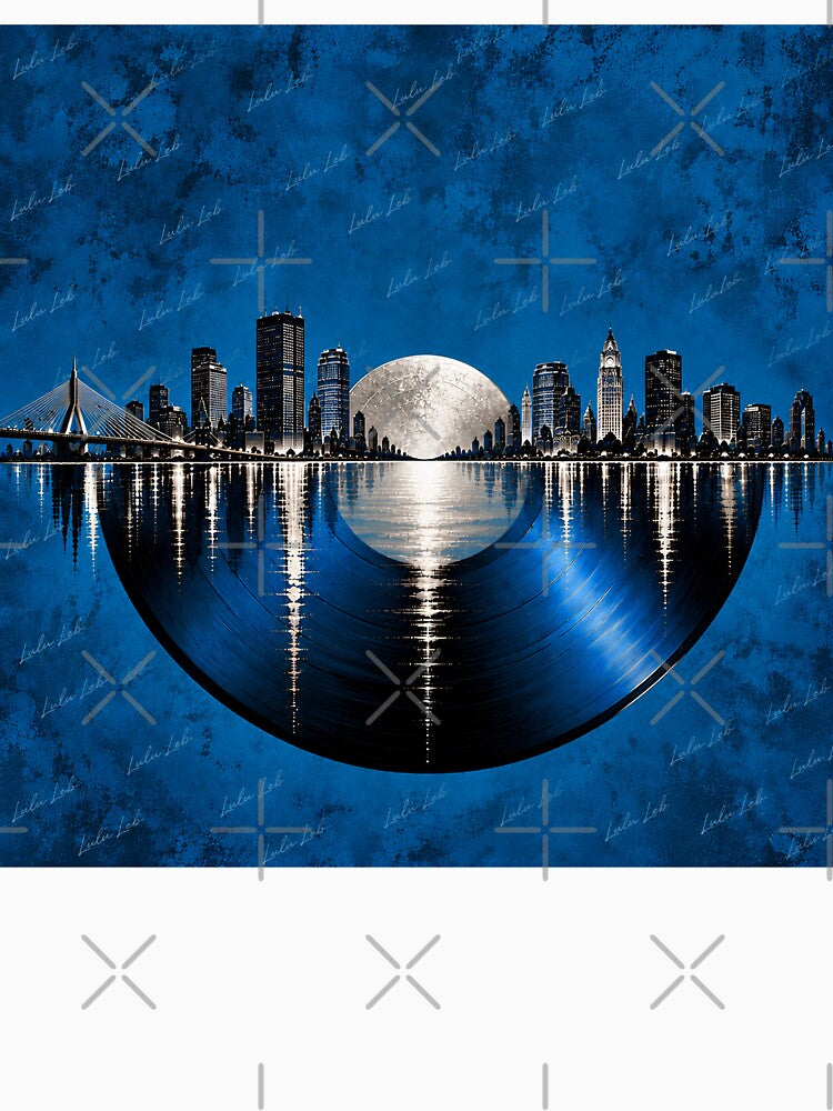 Endless Vinyl Boston In Blue And Silver Shirt