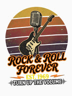 Rock & Roll Forever Vintage Sunset Guitar Shirt