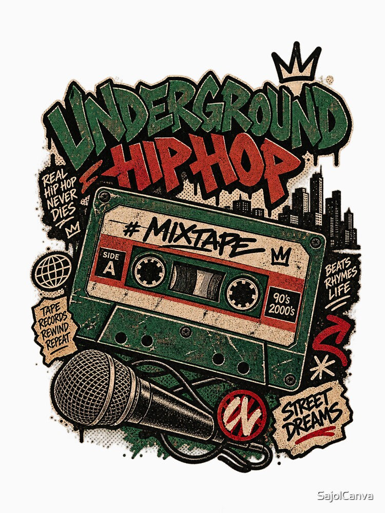 Underground Hip Hop Mixtape Retro Street Art Shirt